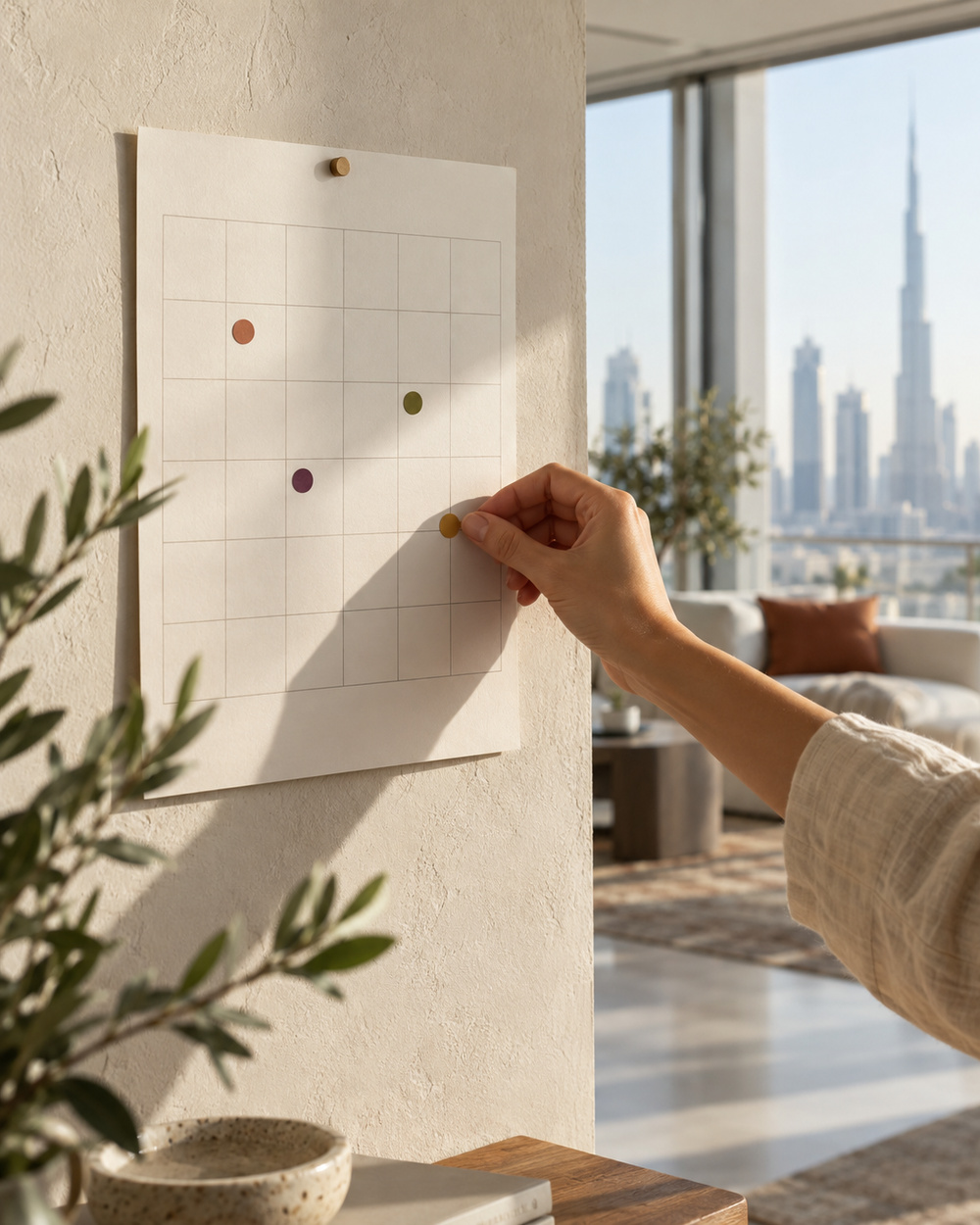 A wall calendar